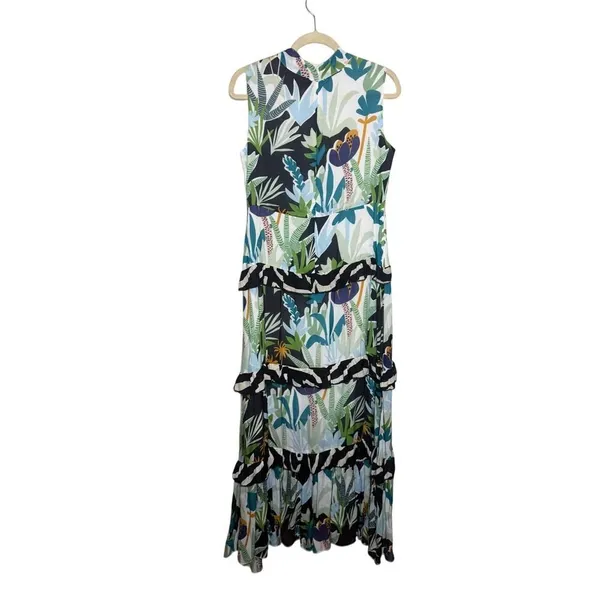 Oliphant Sleeveless Mock Neck Tiered Sleeveless Maxi Dress Sz. S - Image 5