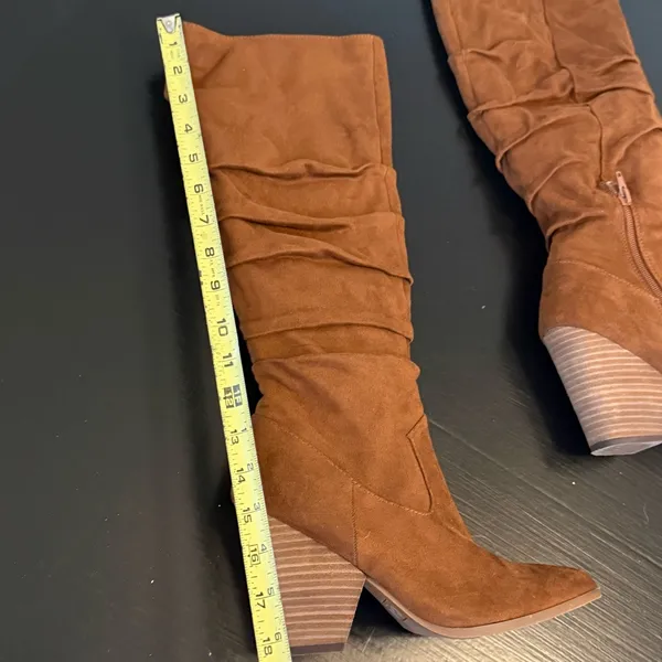 Carlos by Carlos Santana Tan Suede Heeled Boots‎ - Image 6