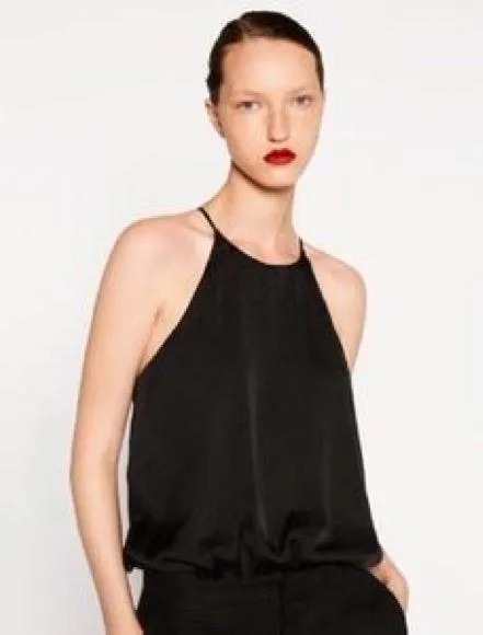 Zara Black‎ Satin Bodysuit - Image 4