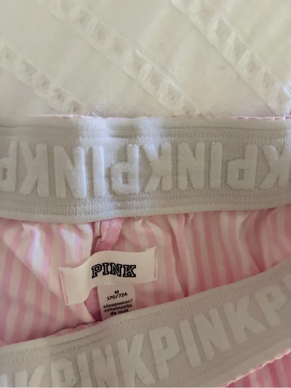 Victoria's Secret Pink & White Striped Sleep Shorts - Image 4