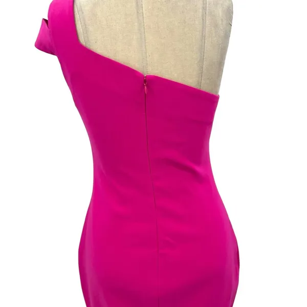 Likely Packard One Shoulder Bodycon Sheath Dress Pink Size US‎ 6 - Image 11