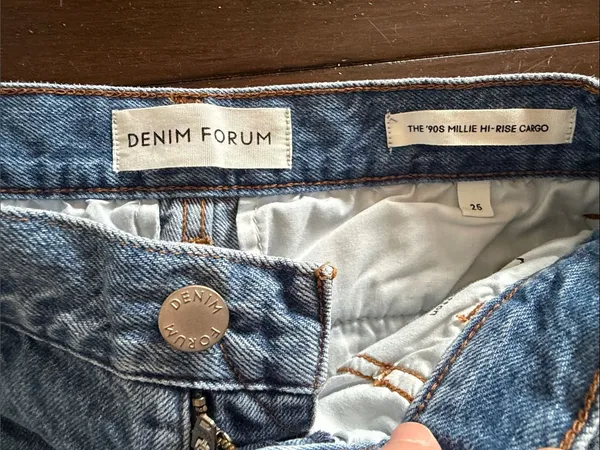Denim Forum Aritzia The '90s Millie Hi-Rise Cargo Jean Size 25 - Image 4