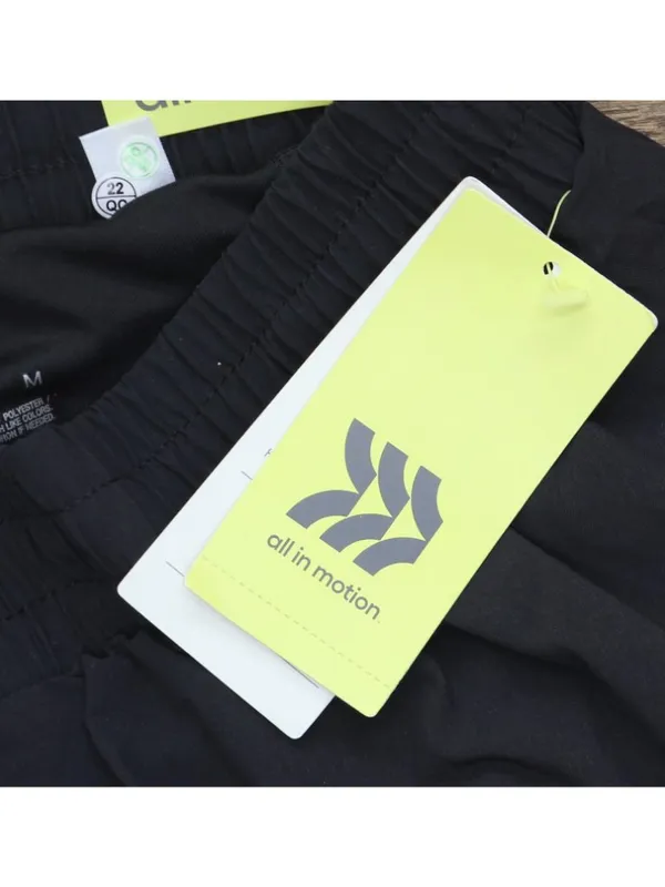All In Motion Womens Athletic Quick Dry Lined Pocketed Running Shorts Black M - Image 4
