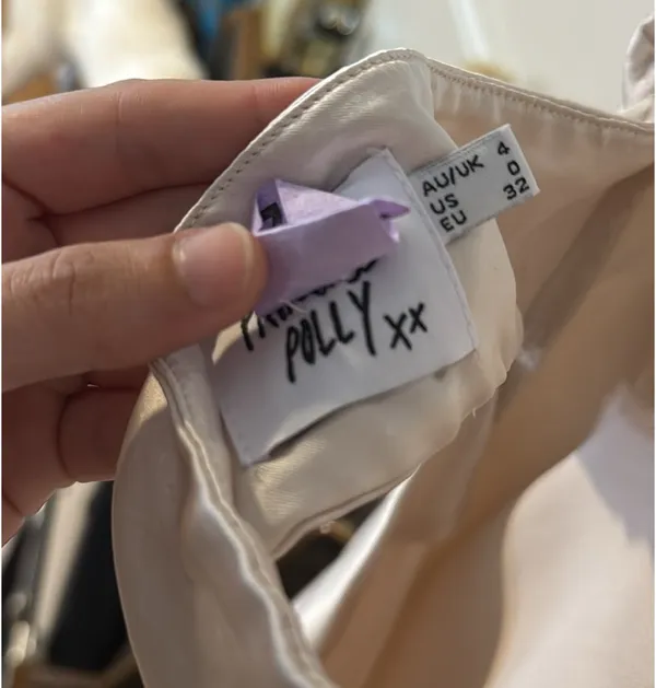 Princess Polly Champagne Silk Mini Dress Satin - Image 3