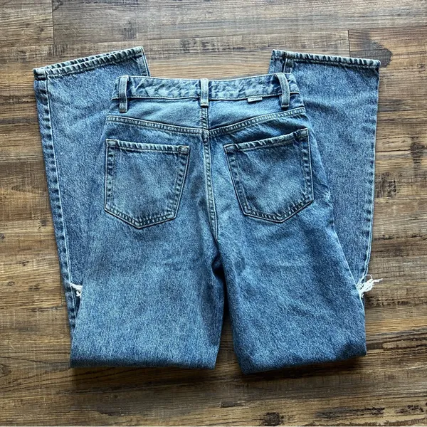 Pacsun Womens 90’s Boyfriend Denim Ripped Distressed Jeans Sz 24 Light Wash Blue - Image 11