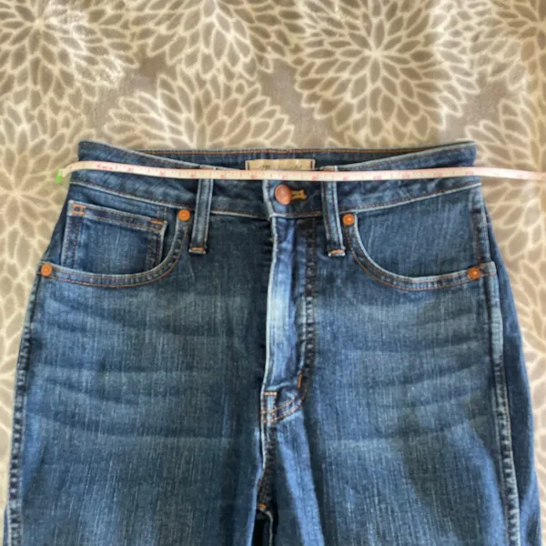 Madewell Curvy High‎ Rise Jeans size 25 Slim Straight Skinny Dark Wash Everyday - Image 6