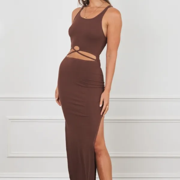 Oh Polly Princess Polly brown tank midi dress - Image 2