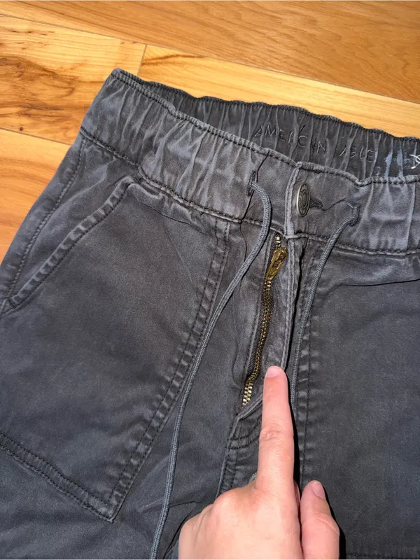 American Eagle Outfitters Black Drawstring Jogger Pants - Image 2