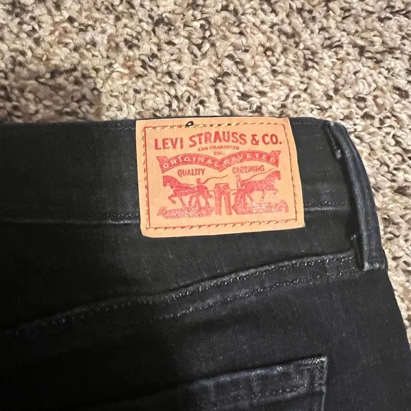 Levi's 505 Classic Dark Wash Straight Jeans Casual Stretch Denim Pants Size 30‎ - Image 5