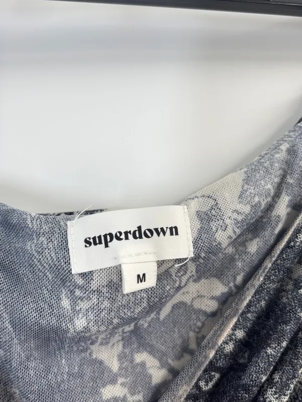 Superdown Karasi Maxi Dress in Toile Navy - Image 5