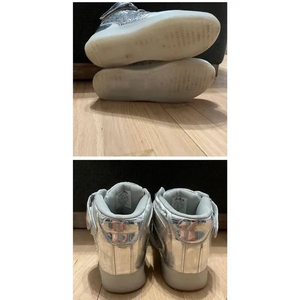 Sneakers‎ women's 7.5 sparkle silver high tops ODEMA - Image 4