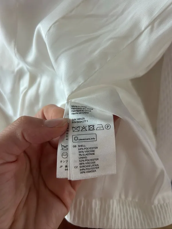 H&M white blazer size 14 NEW cinched in - Image 5
