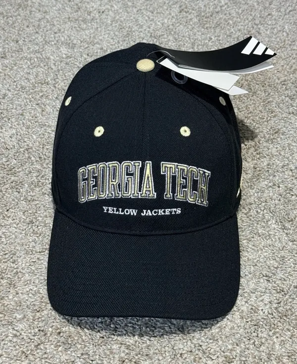New Adidas Georgia Tech Yellow Jackets adidas Seasonal Flex Hat - Black size M/L - Image 2