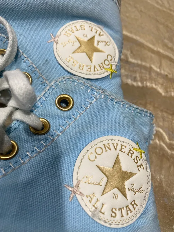 Converse All Star Chuck Taylor High Top Light Blue Sneakers Women’s 6.5 - Image 7