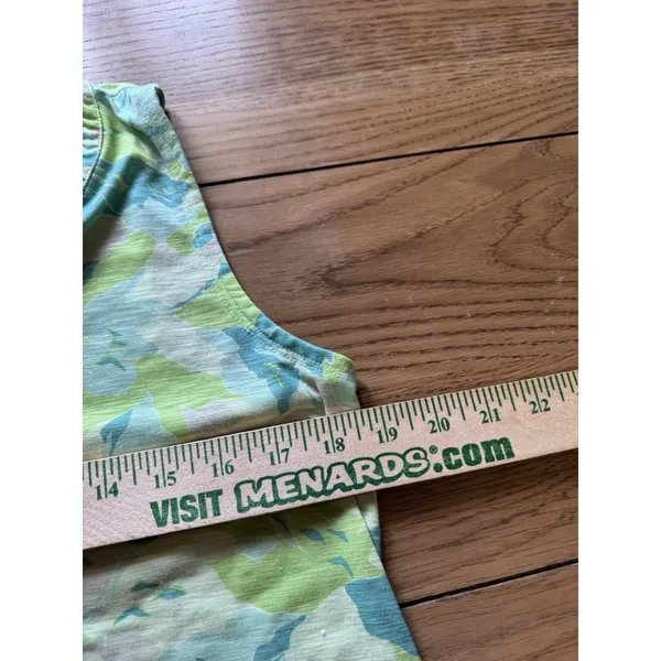 L.L. Bean Women Size M REG Green Sleeveless Tank Top‎ V Neck Stretch Logo Summer - Image 6