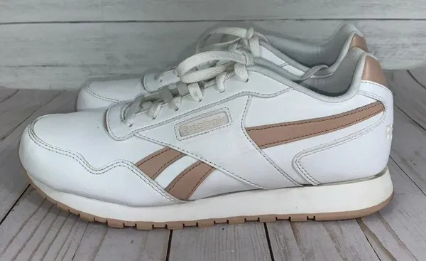 Reebok CL HARMAN RUN S Womens SIZE 10 White/Bare Beige/Pink CN5274 Casual Shoes - Image 3