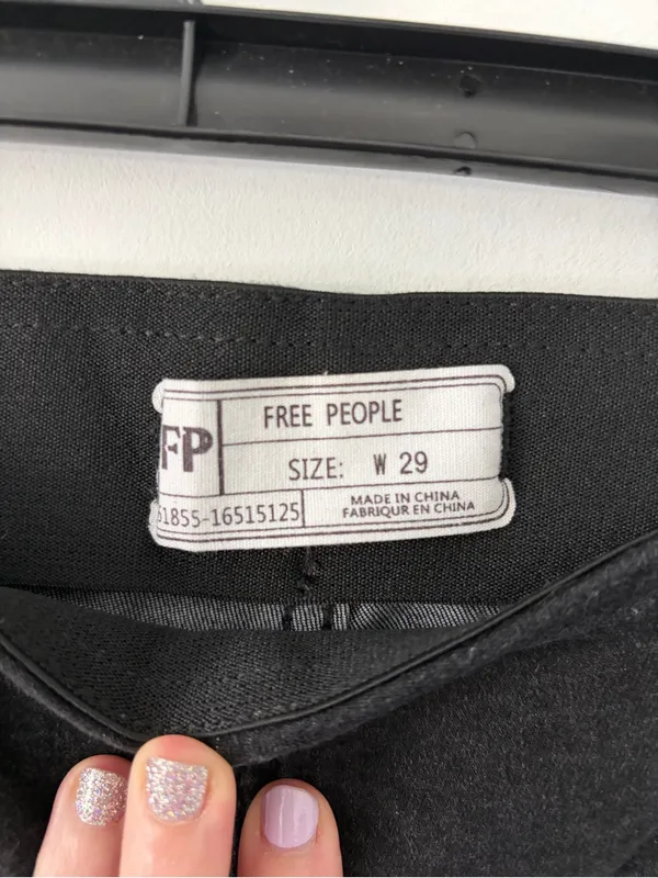 Free People We The Free Pull On Flare Wide Leg Raw Hem Bell Bottom Jeans Black - Image 5