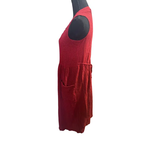 A.K.A Red Black Sleeveless Maxi Dress S Vintage Boho Gothic - Image 4