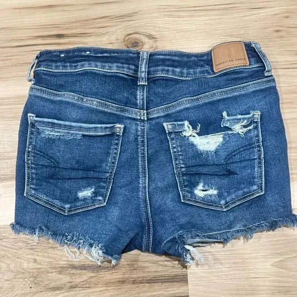 American Eagle High Rise Shortie Cutoff Jean Shorts Women’s 4 - Image 4