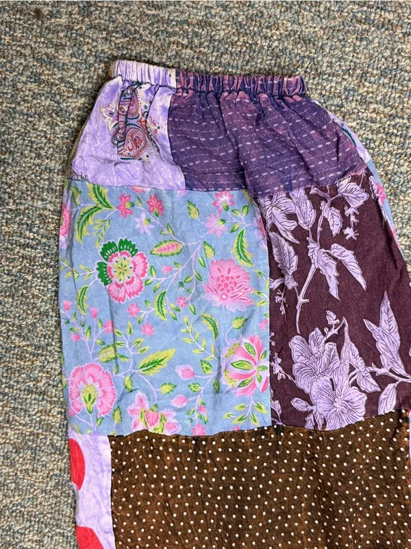 NEW Kantha Patchwork Harem Pants Boho Joggers Purple S-XL - Image 7