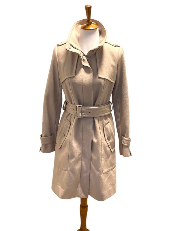 Kenneth Cole New York Peacoat Beige Size 6 Y2K Neutral Old Money Classic Preppy - Image 2
