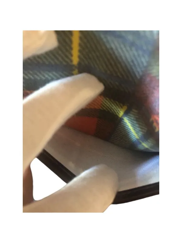 Dooney & Bourke Green Yellow Plaid Crossbody Bag with BLUE DUCK charm, Vintage - Image 6