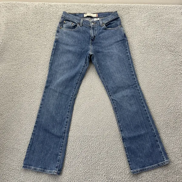 Y2K Vintage Levi's Nouveau 515 BootcutJeans Stretch Mid Rise Women's 8M x 29 - Image 2