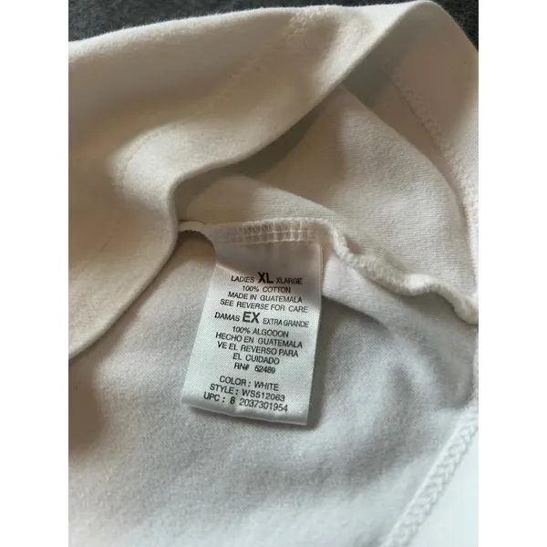 White Stag Women XL White Short Sleeve Crew Neck 100% Cotton T-Shirt - Image 8