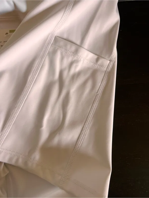 halara White Wa Short Women’s Athletic Shorts with Side Pockets M - Image 5