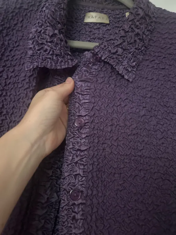 Purple textured jacket Size L - Image 3