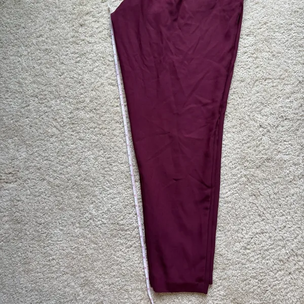 Metaphor Women’s Medium Burgundy Pull-On Dress Pants with Silk Lined Pockets - Image 7