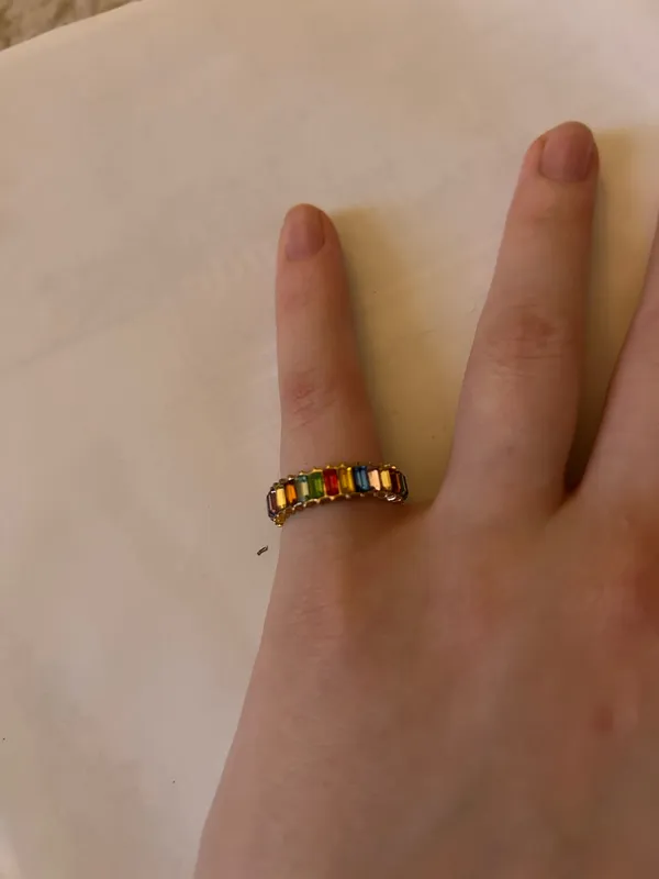 Gold multi color ring Size none - Image 2