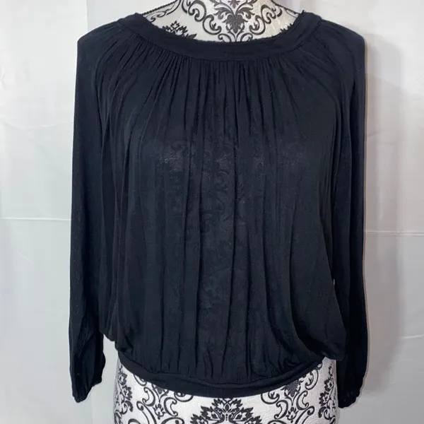 Free People Movement Peasant Top Black Long Sleeve Size XS - Image 2
