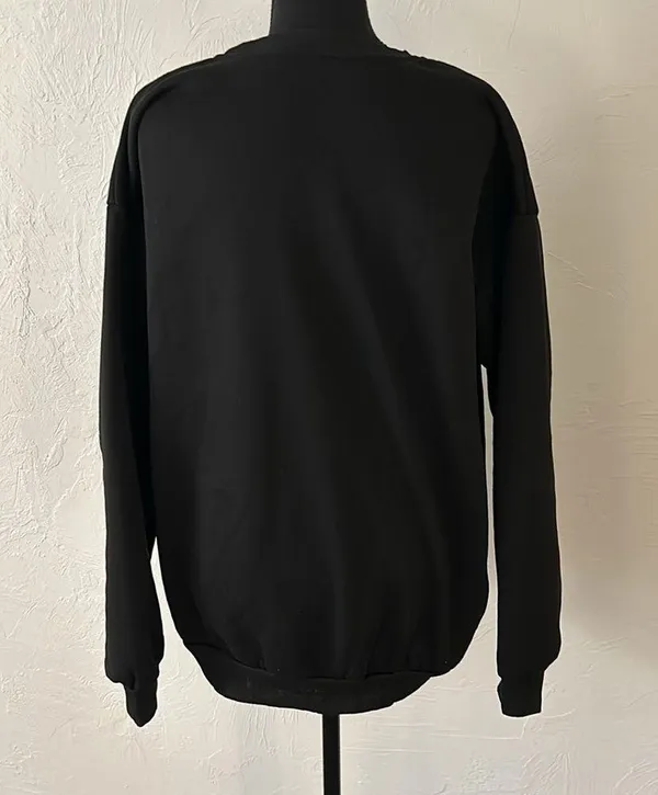 Cat milf university block lettering black cozy sweater - Image 4