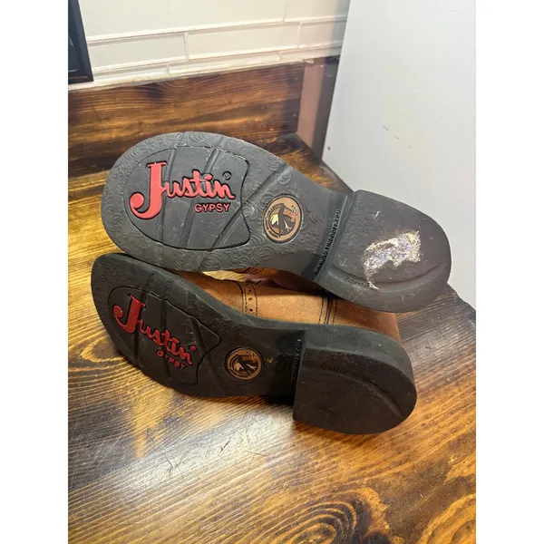 Justin Brown And Pink Boots Size‎ 8 - Image 9