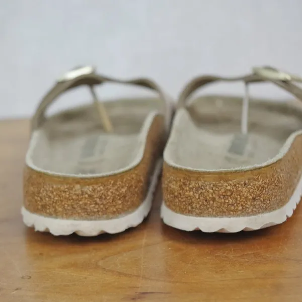 Birkenstock German Made Leather Buckle Close Slide Sandals Size 36 - Image 5