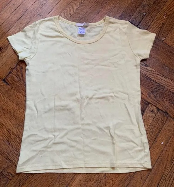 Boutique Yellow basic crew neck t-shirt - Image 2