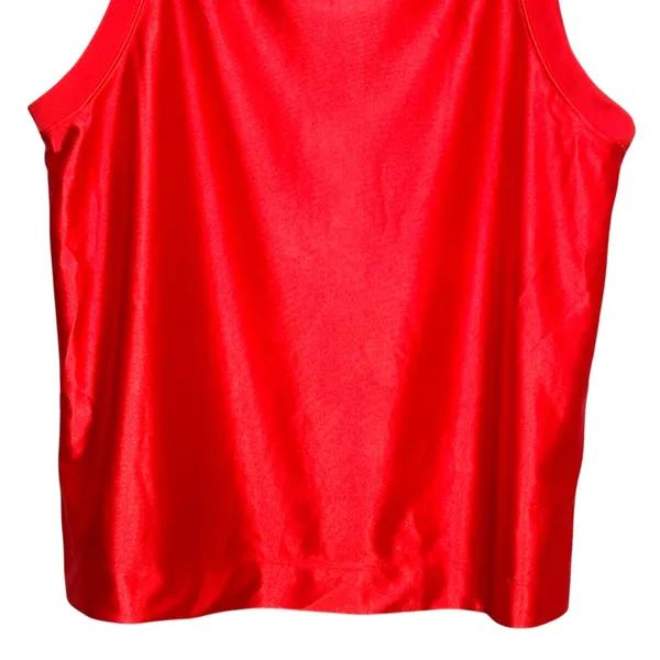 Nike Icon Jersey Tank Top Sleeveless Crew Neck Sequins Gold Red Women's L NWOT - Image 8