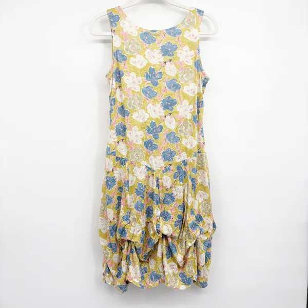 Shana Womens Floral Adjustable Ruched Balloon Hem Boho Lagenlook Dress Size XS - Image 6