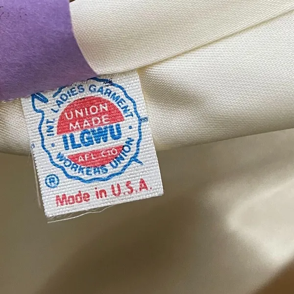 Worumbo Size 8 Ivory Wool Trench Pea Coat Double Breasted Union Made Old Money - Image 11