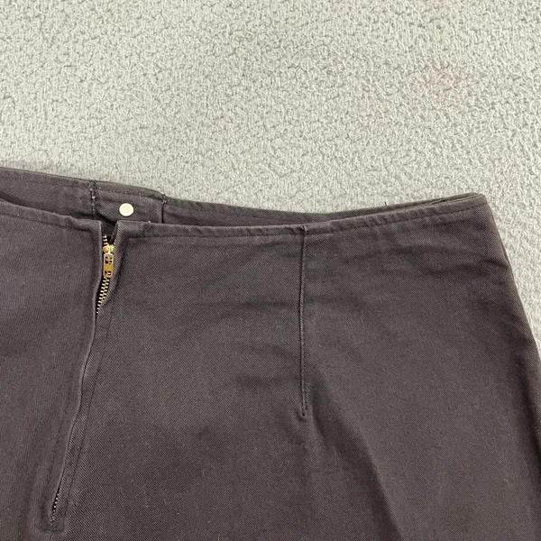 NEW Modom Designs Skort Women 24 Brown Button Front Vintage Cotton - Image 6