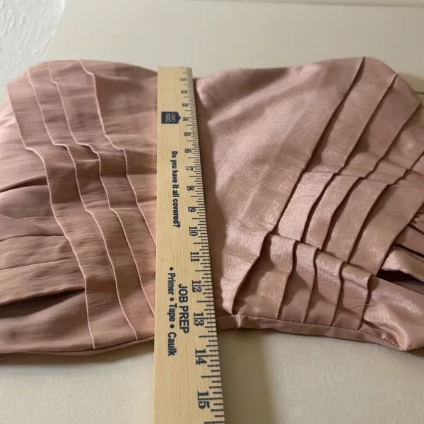 Strapless Pleated‎ Cocktail Dress Pink/Peach Rose Gold Mini - Image 12