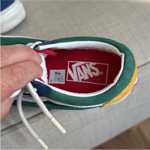Vans Blue and Green Skate Sneakers with Suede Canvas - Image 7