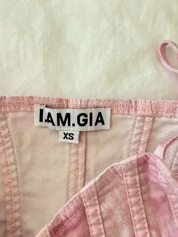 I.AM.GIA Pale Pink Corset Bandeau Top - Image 2