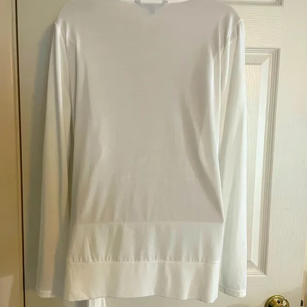 Banana Republic White Long Sleeve‎ Top Size Small - Image 2