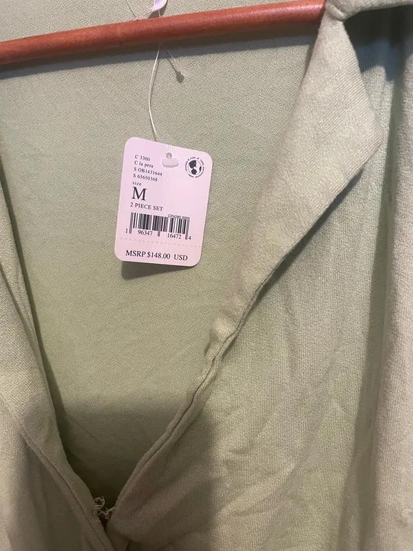 Free People Clara Ruched Long Sleeve in the "La Pera" sage green color - Image 7