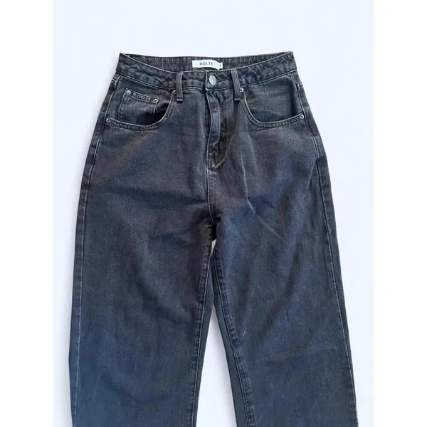 Y2K black wide leg jeans soft grunge baggy denim Size Small 🖤 - Image 4