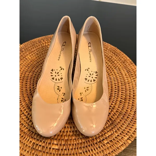 CL by‎ Laundry Nude Patent Block Heel Pumps Round Toe Shoes Size 8.5 ACF-001 - Image 7