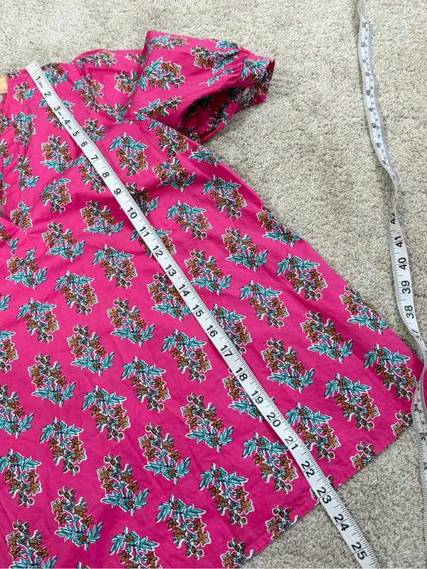 J. Crew Factory Women’s Printed Shortsleeve Poplin Top in Pink Floral S - Image 11