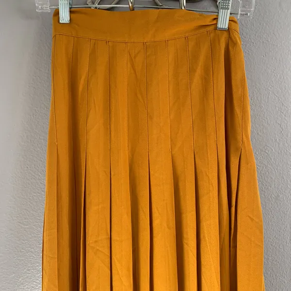 ASOS Yellow Pleated Maxi Skirt - Image 7